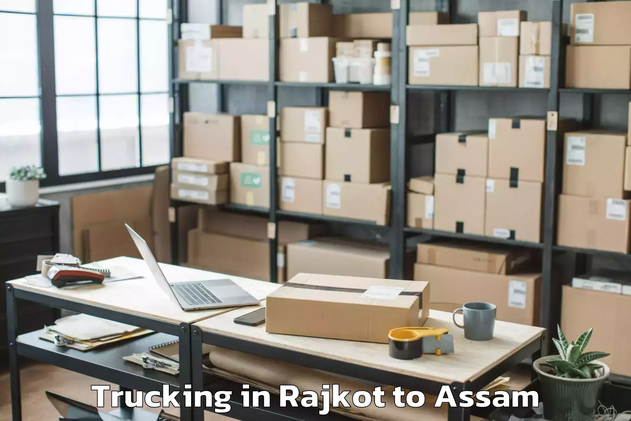 Affordable Rajkot to Nahorkatiya Trucking